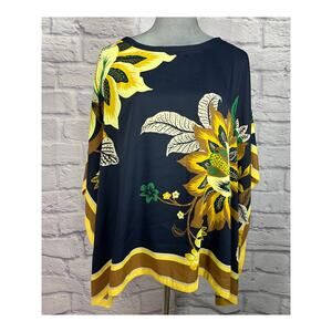 Chico's Floral, Flowy Kaftan Style Blouse